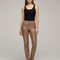 Pantalon Simili Beige Femme - Simili cuir