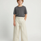 Pantalon Beige Ample Plissé Décontracté Enfant - Toile