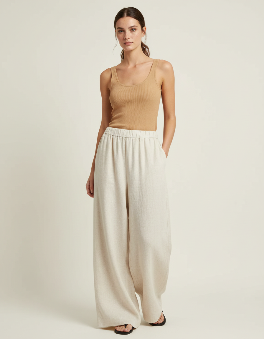 Pantalon Beige 1f03 - Lin
