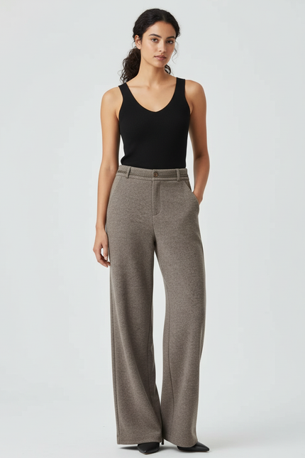Pantalon Flanelle Beige - Laine