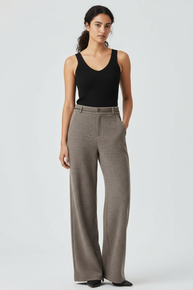 Pantalon Flanelle Beige - Laine
