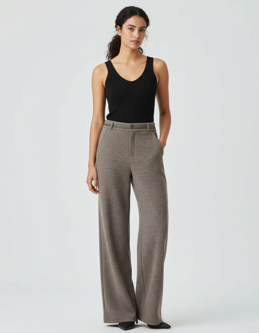 Pantalon Flanelle Beige - Laine