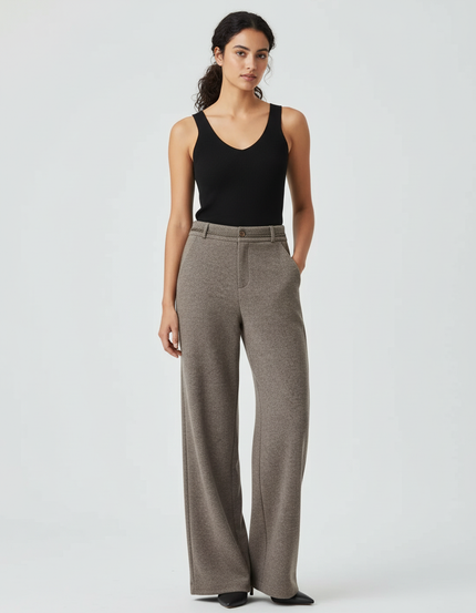 Pantalon Flanelle Beige - Laine