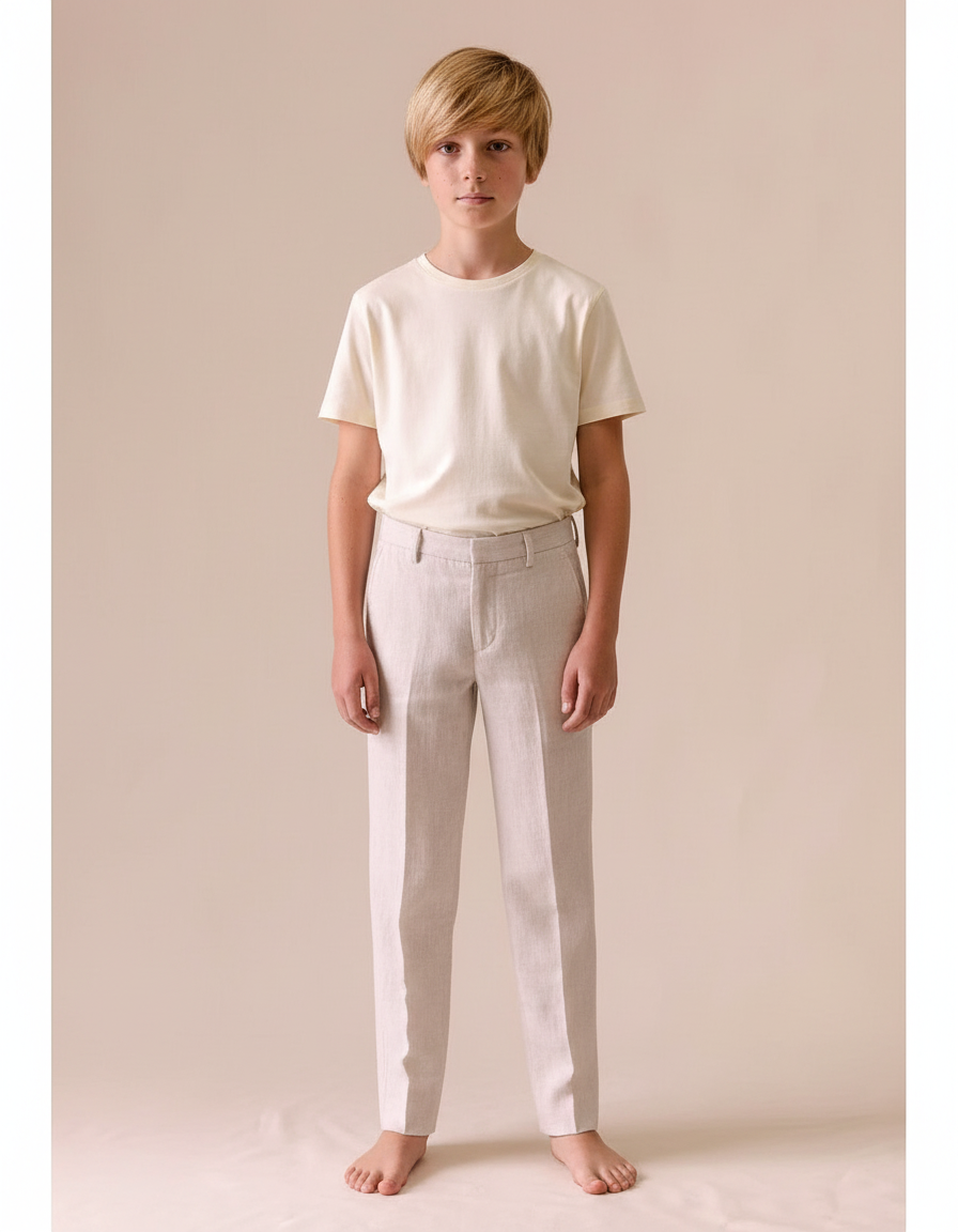 Pantalon Beige Mariage - Lin