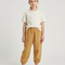 Pantalon Beige Coton Ample Unisexe Sportif Enfant - Camel Molleton