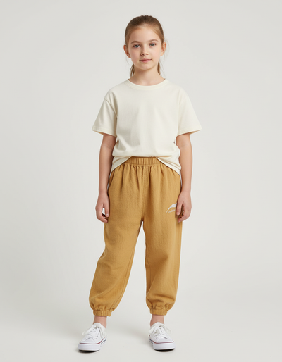 Pantalon Beige Femme Camel