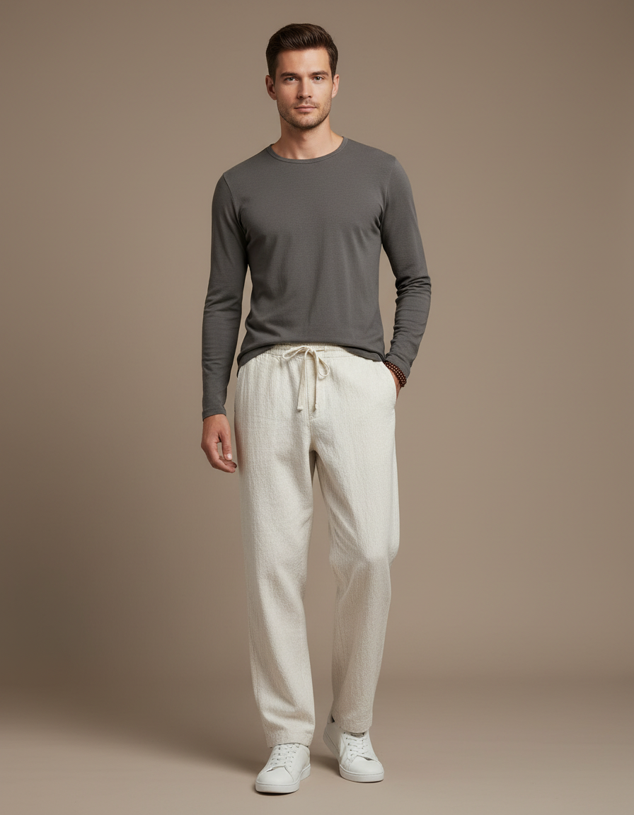 Pantalon Beige 09b7 - Lin