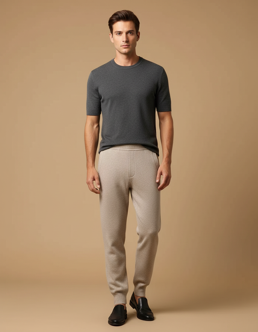 Pantalon Jogging Beige - Maille