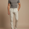 Pantalon Beige Coton Droit Homme Élégant Décontracté - Gabardine