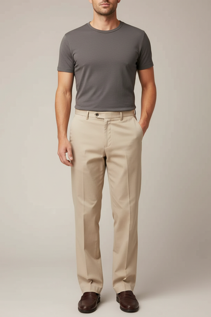 Pantalon De Travail Homme Beige - Gabardine