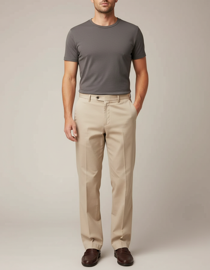 Pantalon De Travail Homme Beige - Gabardine