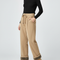 Pantalon Beige Velours Côtelé Doublé Chaud Décontracté - Cordé