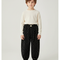 Pantalon Beige Noir Polka Dots Ample Enfant - Cordé