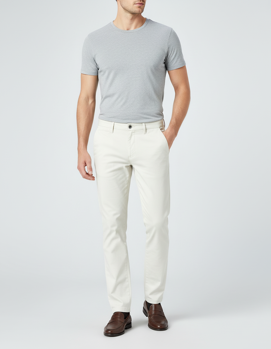 Pantalon Beige Clair - Gabardine