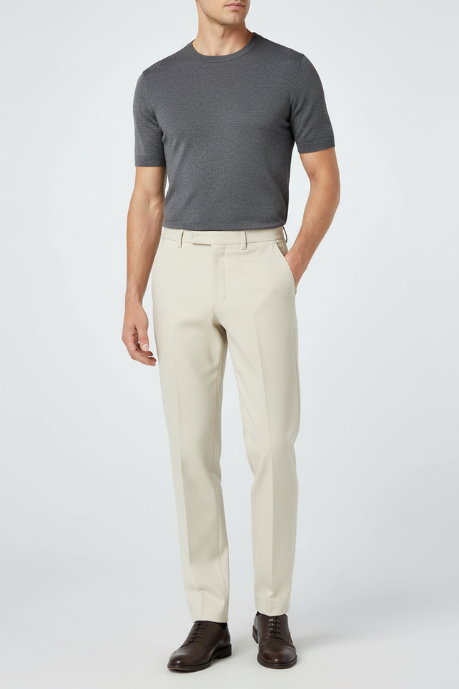 Pantalon Habillé Beige - Gabardine
