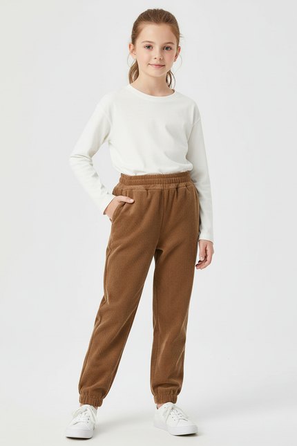 Pantalon Beige 5062 - Marron Cordé