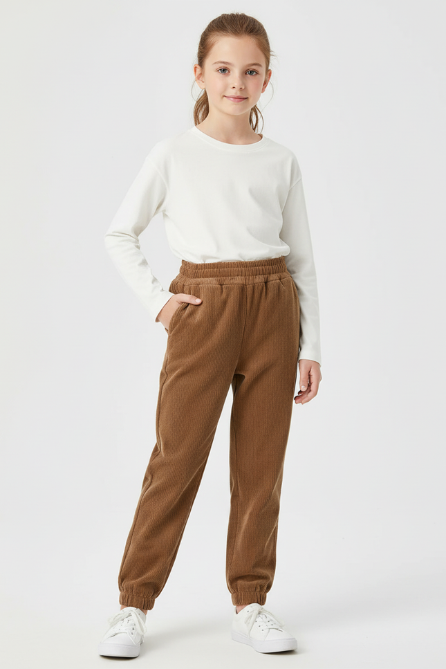 Pantalon Beige 5062 - Marron Cordé