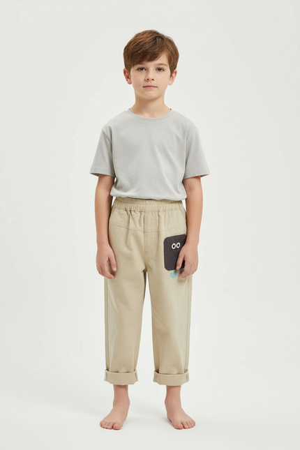 Pantalon Classique Beige - Gabardine