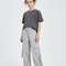 Pantalon Beige Cargo Droit Ample Enfant Fille - Gris Polyester