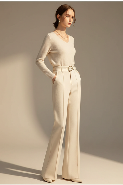 Pantalon Bootcut Beige - Laine