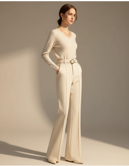 Pantalon Bootcut Beige - Laine