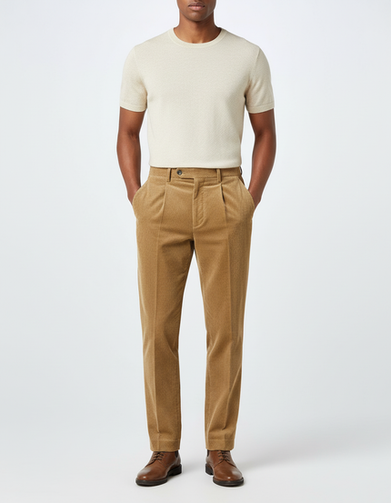 Pantalon Beige Edbe - Camel Cordé