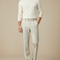 Pantalon Beige Plissé Droit Élégant Business Homme - Laine