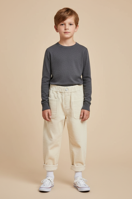 Pantalon Beige B7b6 - Cordé