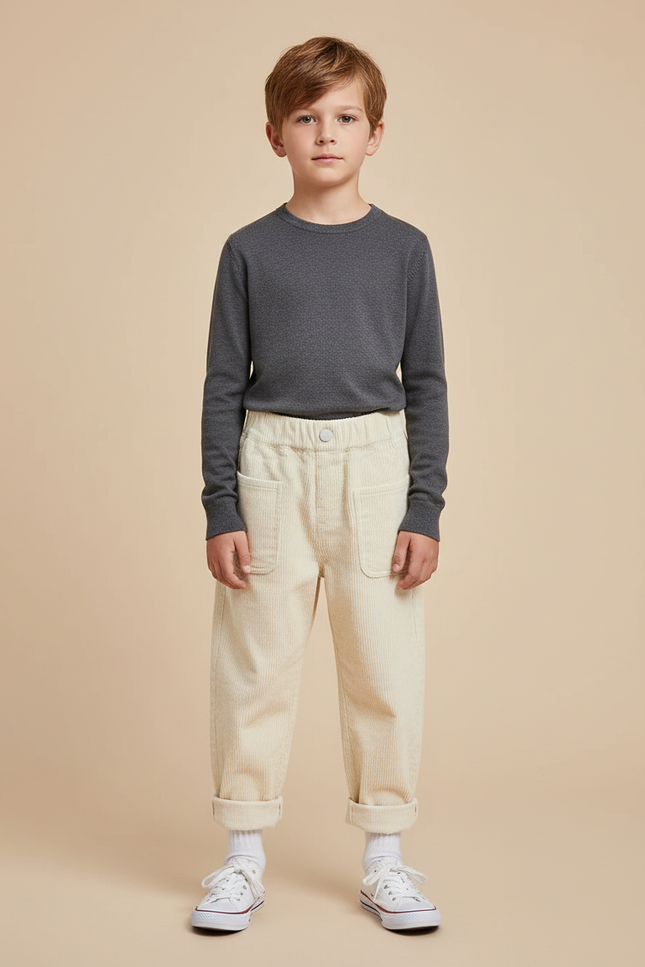 Pantalon Beige B7b6 - Cordé
