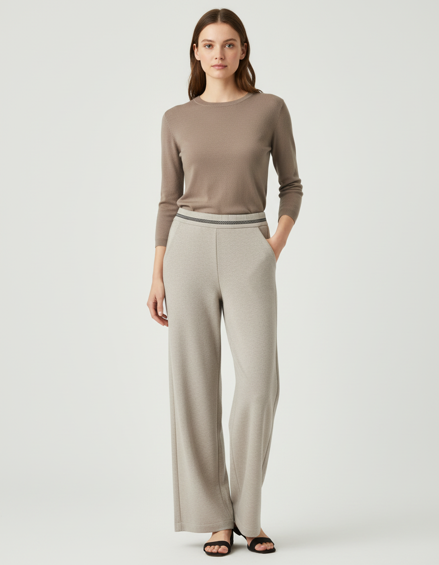 Pantalon Gris Beige - Molleton