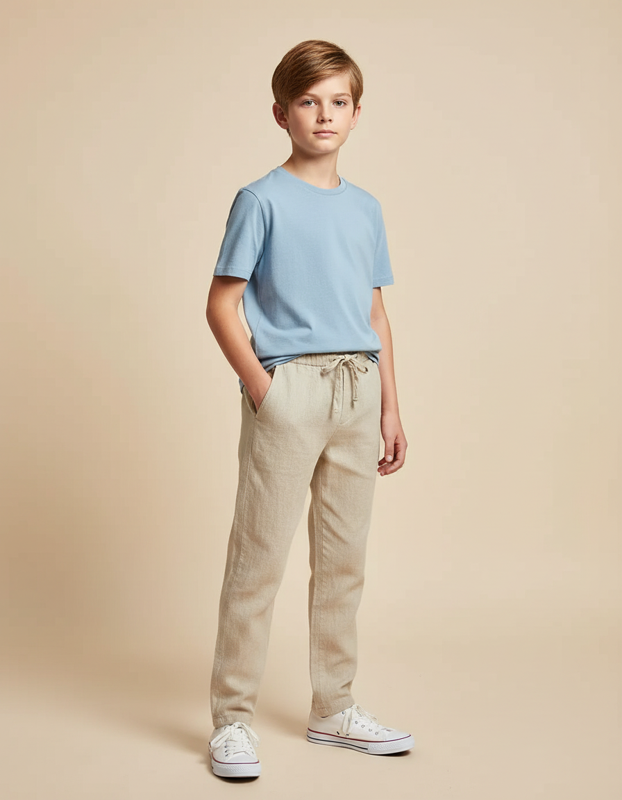 Pantalon Beige A0f3 - Lin