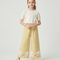 Pantalon Beige Large Nœud Velours Polaire Fille - Molleton