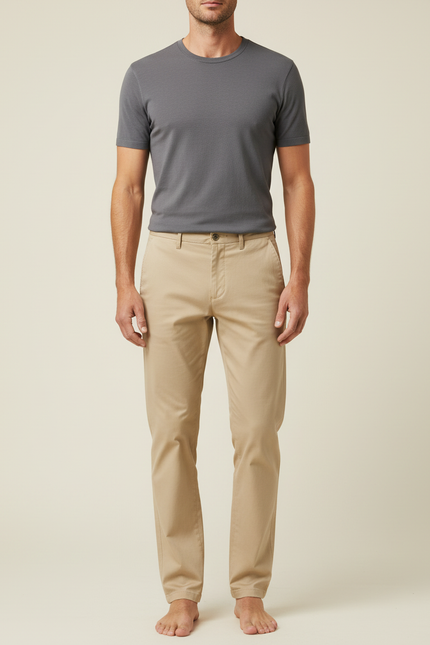 Pantalon Beige 3a4f - Gabardine