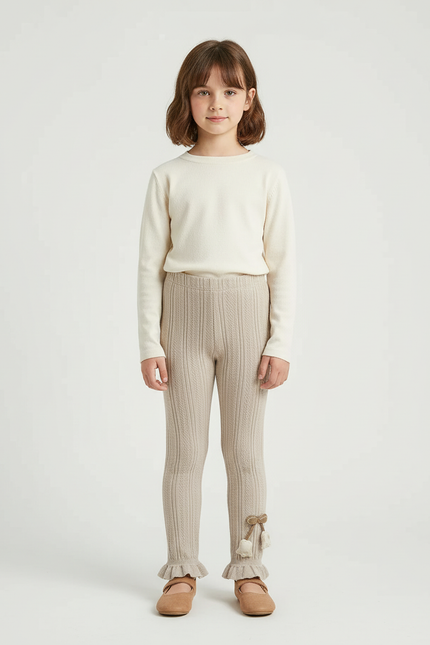 Pantalon Crochet Beige - Maille