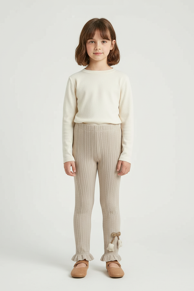 Pantalon Crochet Beige - Maille