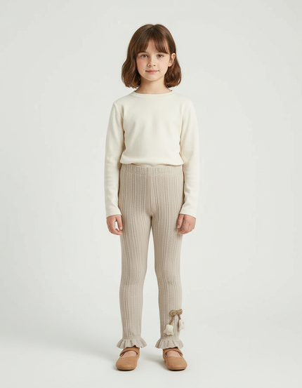 Pantalon Crochet Beige - Maille