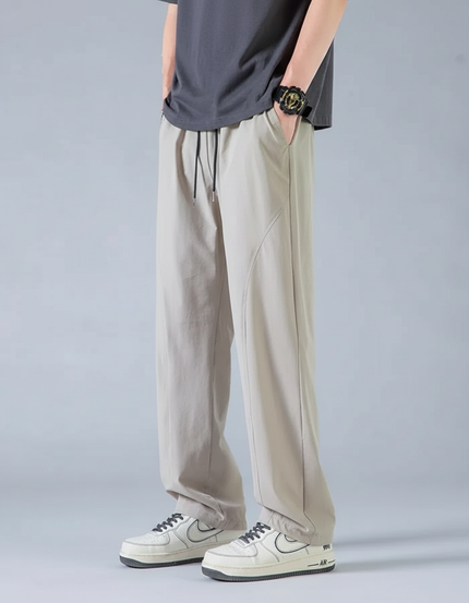 Pantalon Beige Homme Fluide Décontracté Large Léger - Viscose
