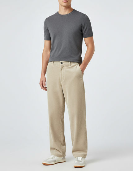Pantalon Velours Cotelé Beige - Cordé