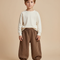 Pantalon Beige Côtelé Ample Garçon Hiver - Marron Maille