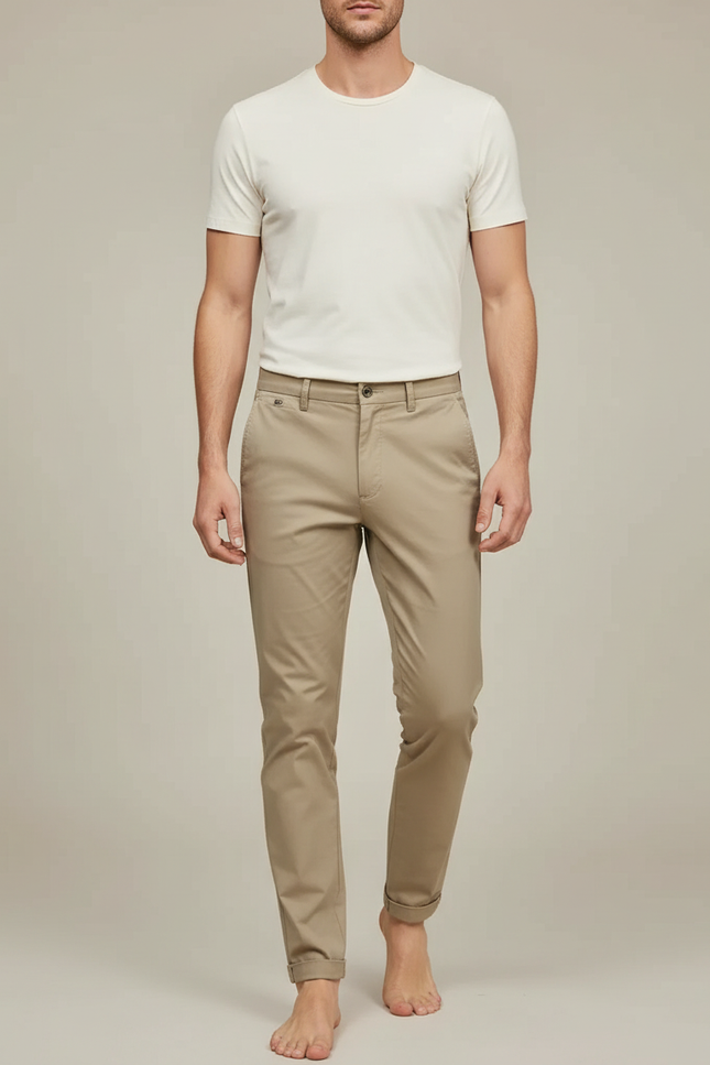 Pantalon Skinny Beige Homme - Gabardine