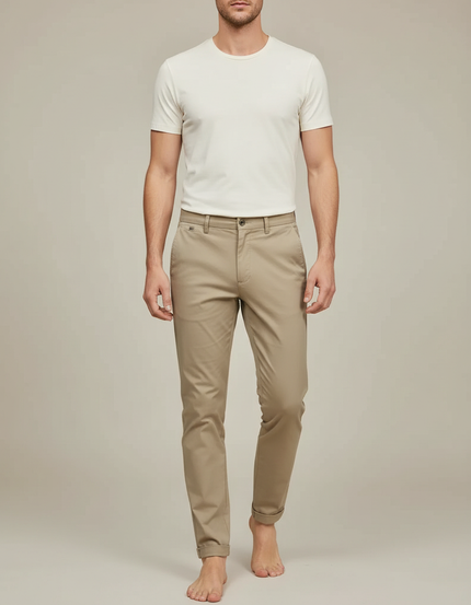 Pantalon Skinny Beige Homme - Gabardine
