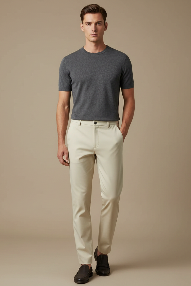 Pantalon Beige Sable - Gabardine