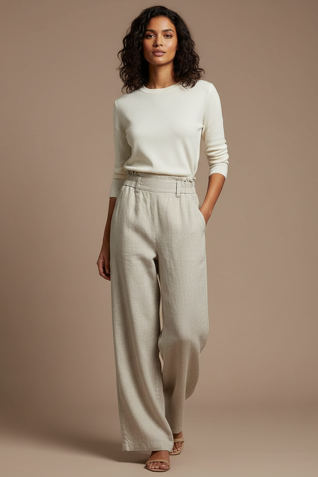 Pantalon Beige Oversize - Lin