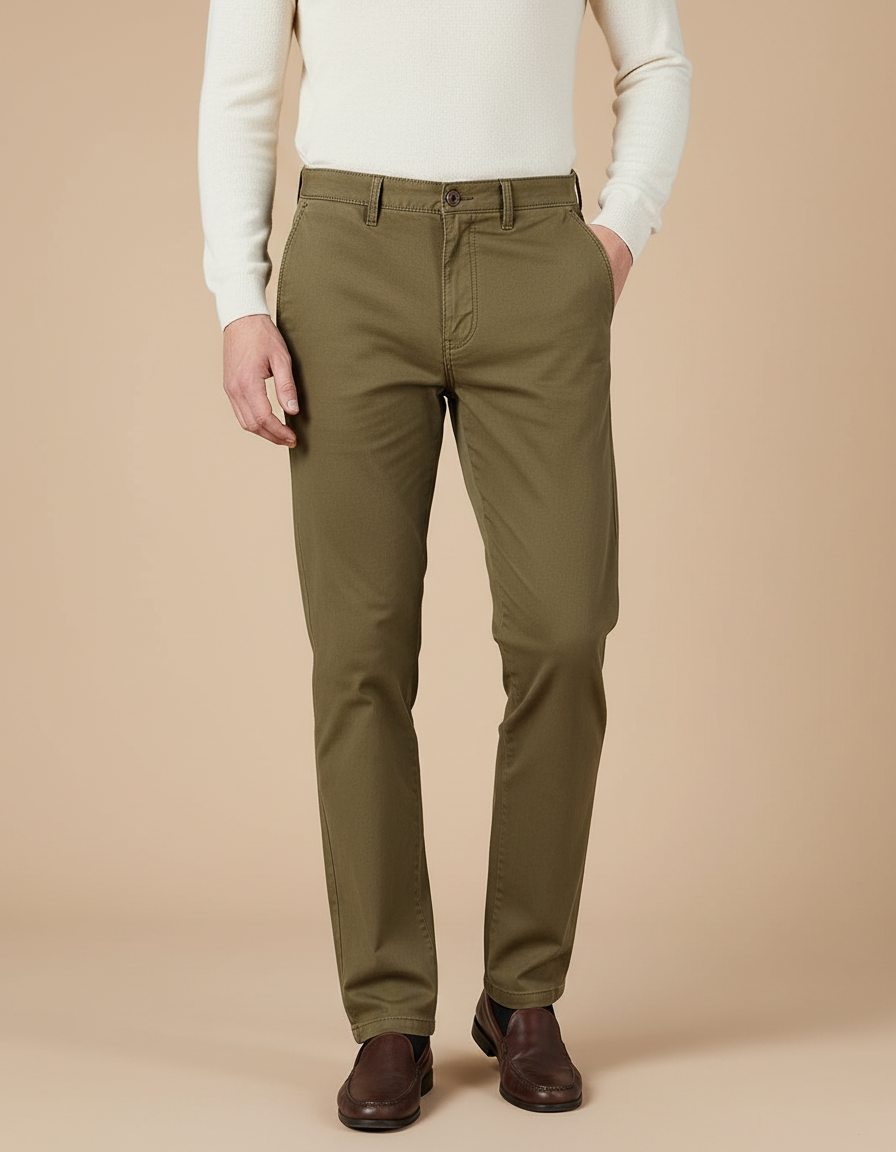 Pantalon Kaki Beige Homme - Gabardine