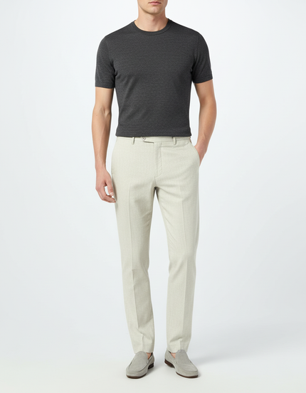 Pantalon Beige Slim Décontracté Élégant Homme - Gabardine