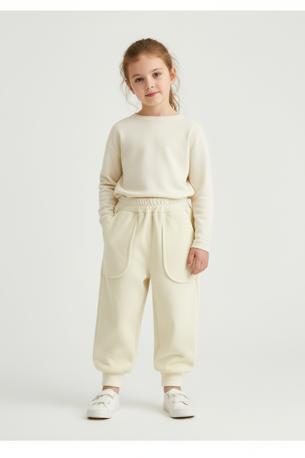 Ensemble Pantalon Beige - Cordé