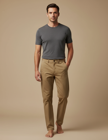 Pantalon Homme Toile Beige