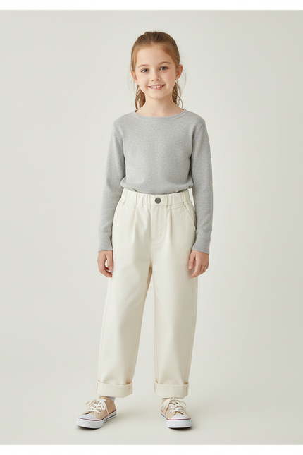 Pantalon Paper Bag Beige - Gabardine
