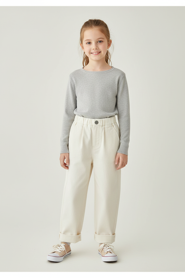 Pantalon Paper Bag Beige - Gabardine