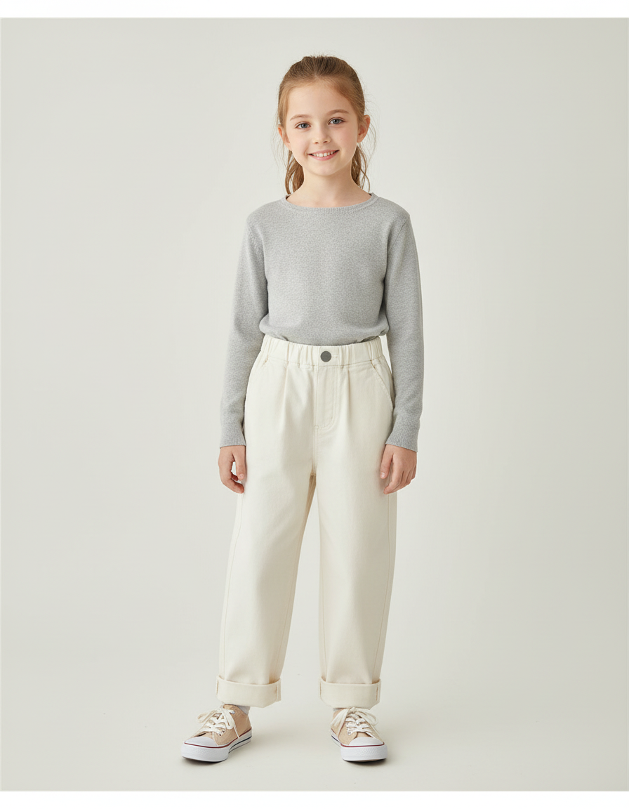 Pantalon Paper Bag Beige - Gabardine